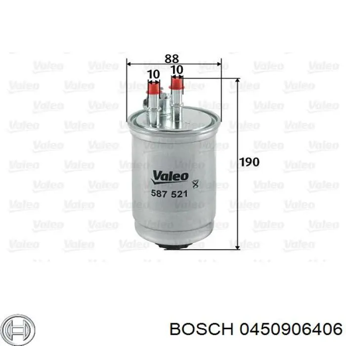 Купити 0450906406 Bosch Фільтр-відстійник палива грубої очистки