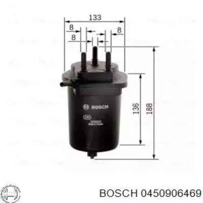 Купити 0450906469 Bosch Фільтр-відстійник палива грубої очистки