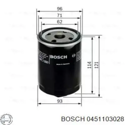 0451103028 Bosch фільтр масляний