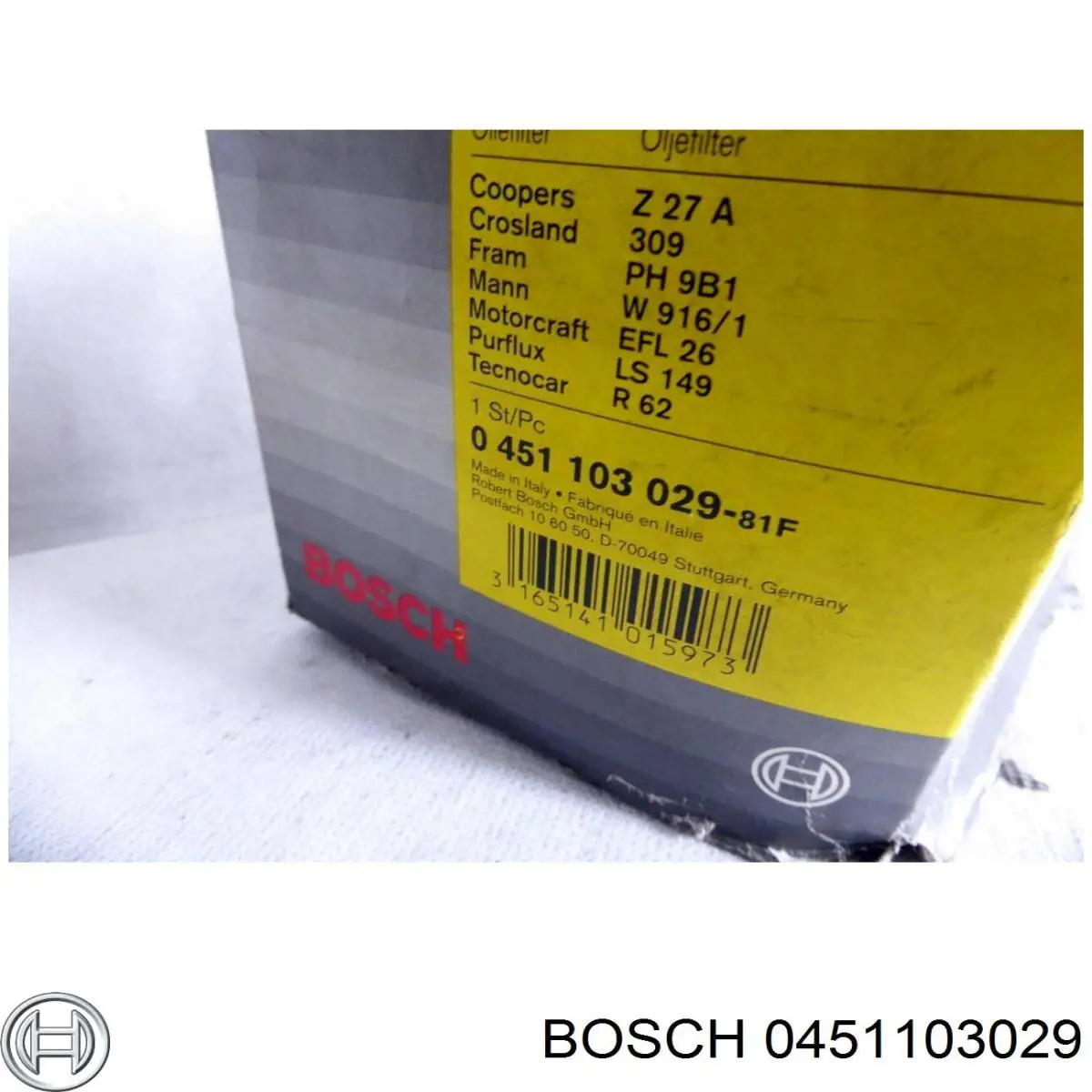 Масляний фільтр двигуна Bosch 0451103029 ціна, від 6.30 USD