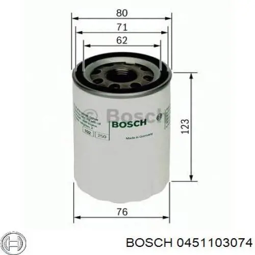 Масляний фільтр двигуна Bosch 0451103074 ціна, від 5.64 USD