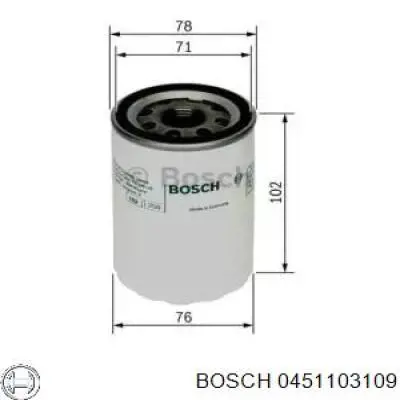 Масляний фільтр двигуна Bosch 0451103109 ціна, від 7.04 USD