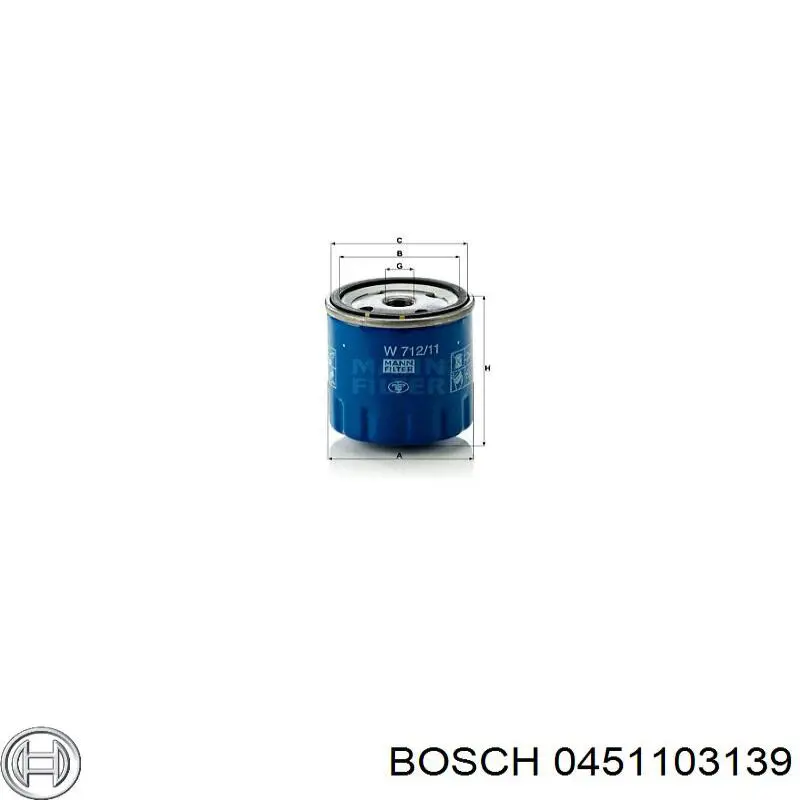 0451103139 Bosch фільтр масляний