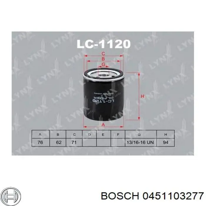 Купити 0451103277 Bosch Фільтр очищення масла відцентровий