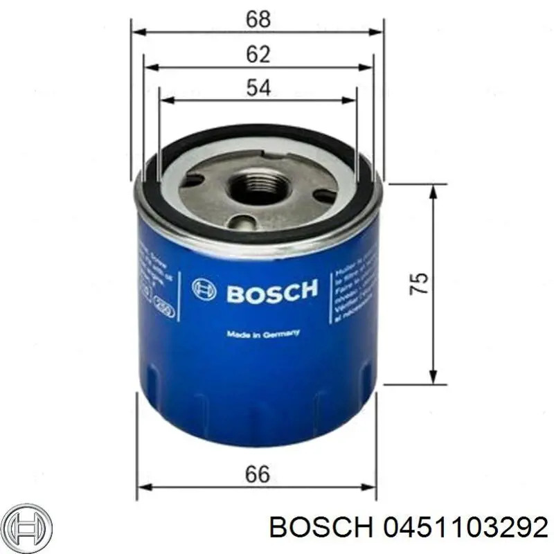 0451103292 Bosch фільтр масляний