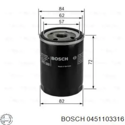 Купити 0451103316 Bosch Фільтр очищення масла відцентровий