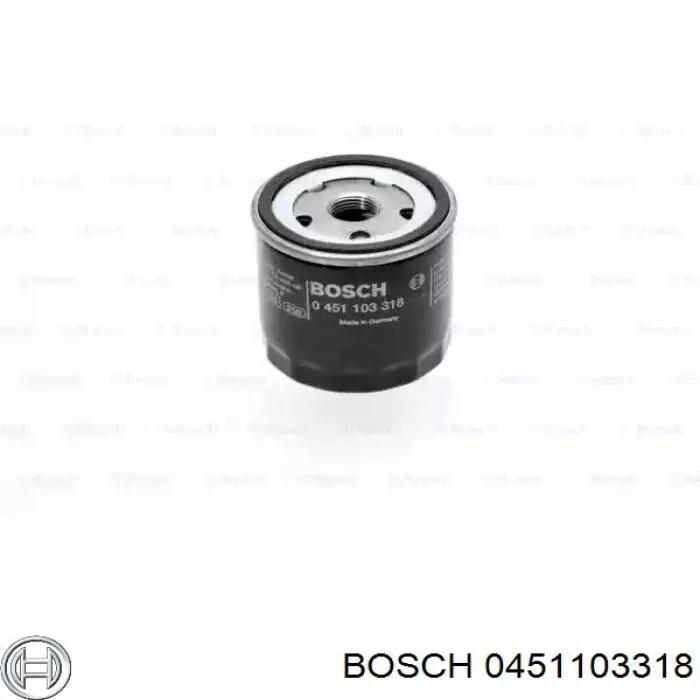 0451103318 Bosch фільтр масляний