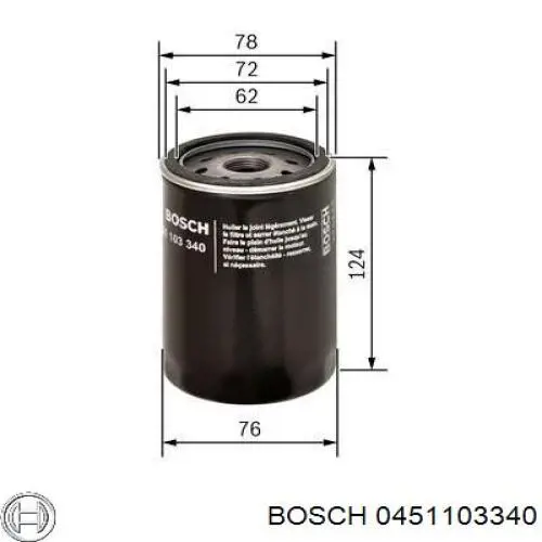 Масляний фільтр 0451103340 Bosch
