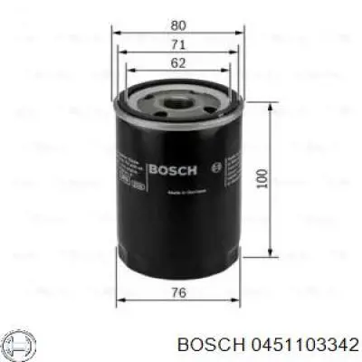 0451103342 Bosch фільтр масляний