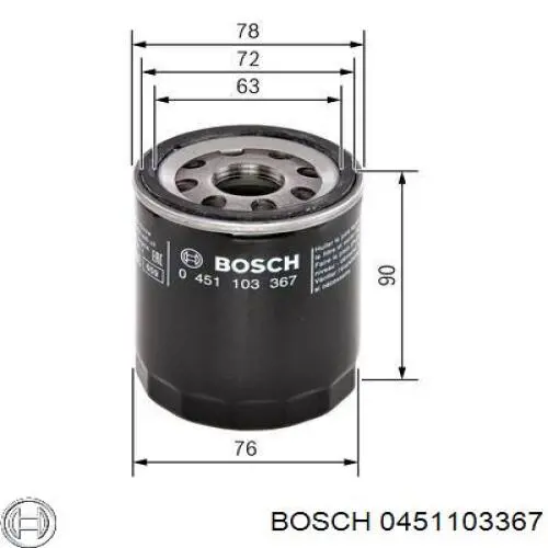 0451103367 Bosch фільтр масляний