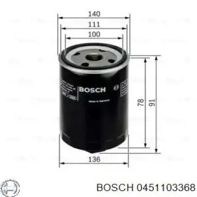 0451103368 Bosch фільтр масляний