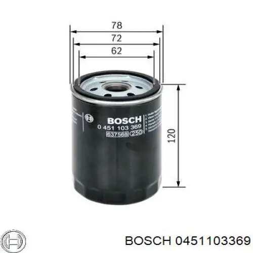 0451103369 Bosch фільтр масляний