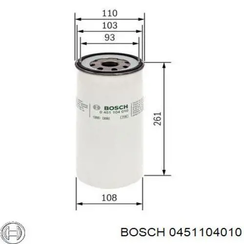 Фільтр масляний 0451104010 Bosch