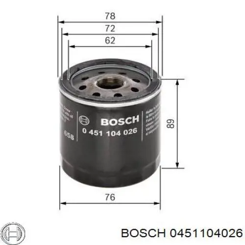 0451104026 Bosch фільтр масляний