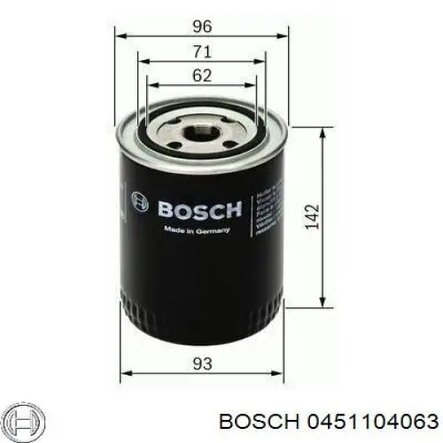 0451104063 Bosch фільтр масляний