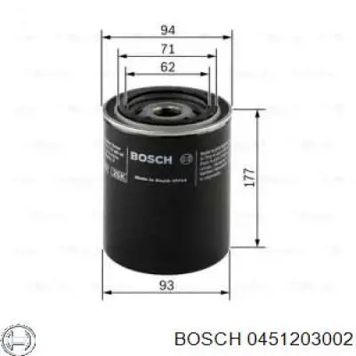 0451203002 Bosch фільтр масляний