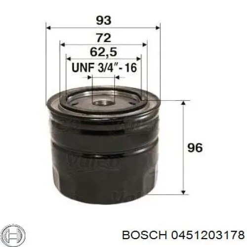 0451203178 Bosch фільтр масляний