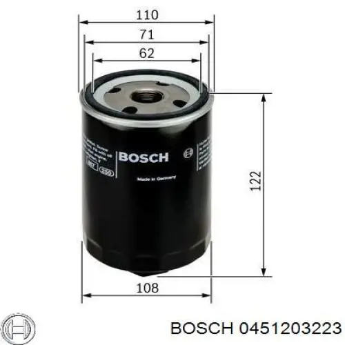 0451203223 Bosch фільтр масляний