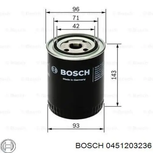 0451203236 Bosch фільтр масляний