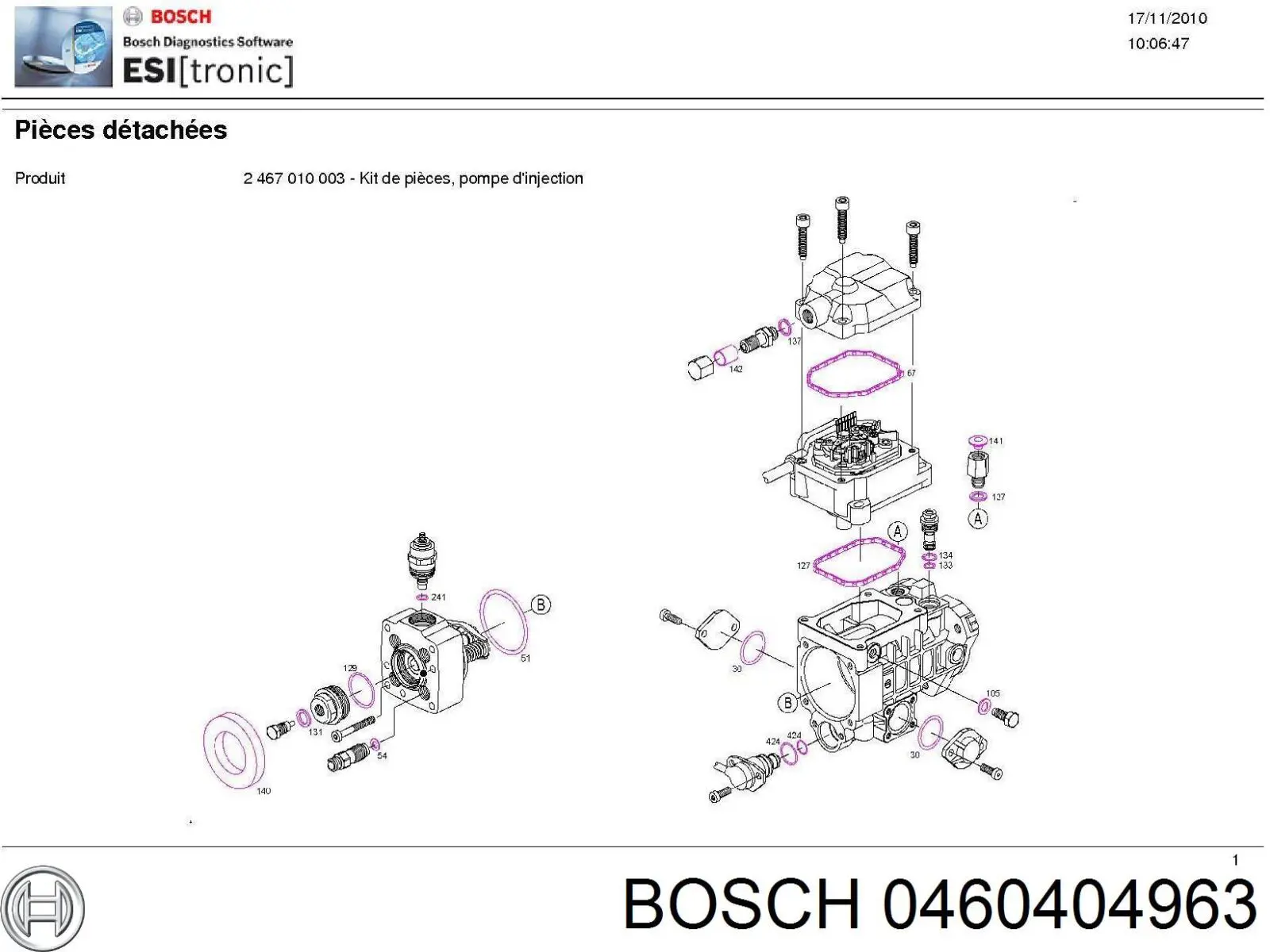 Купити 0460404963 Bosch Насос паливний високого тиску (ПНВТ) - DIESEL