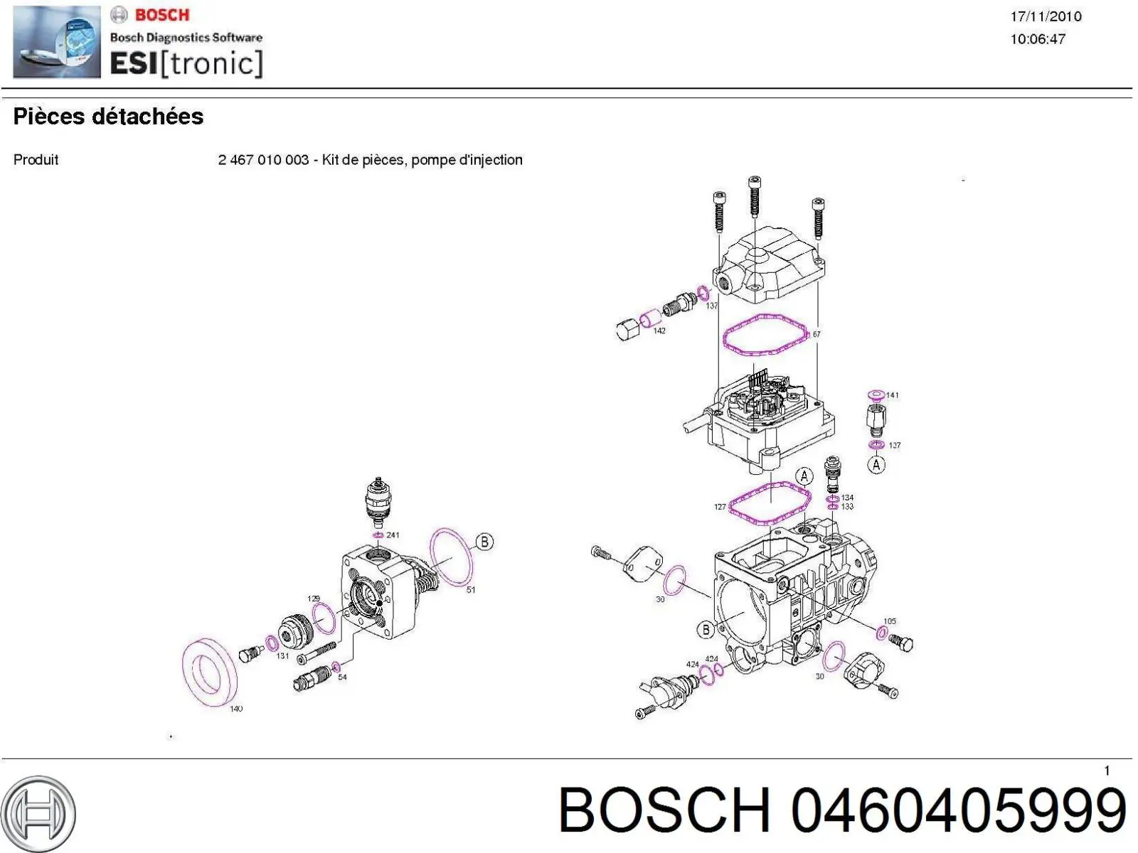 0460405999 Bosch Насос паливний високого тиску (ПНВТ)