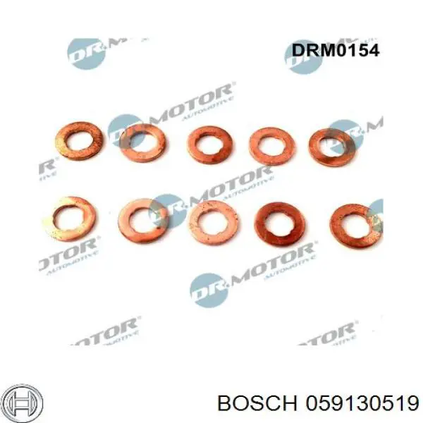 Ущільнююче кільце форсунок інжектора Bosch 059130519 ціна, від 2.67 USD