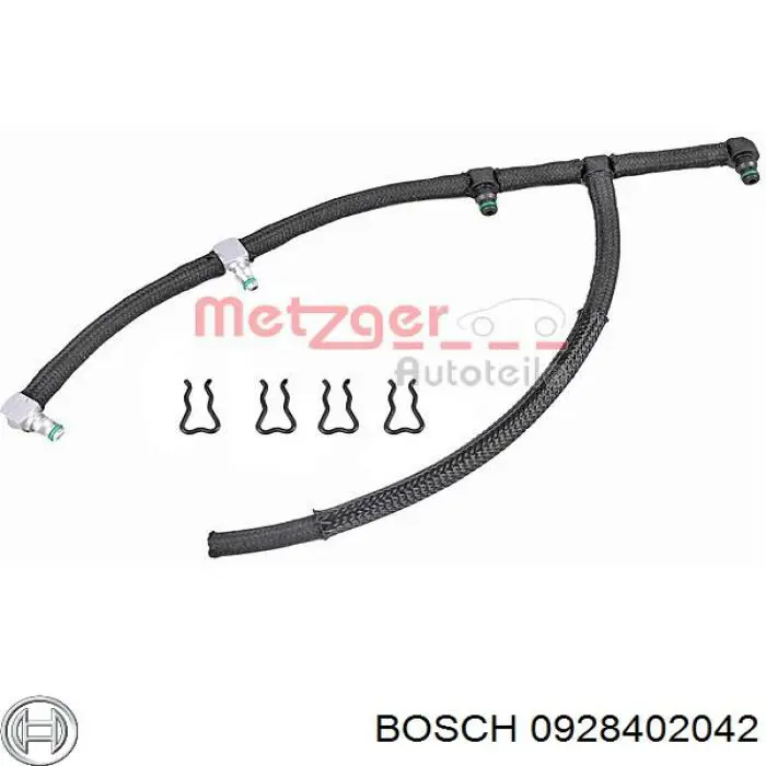 Трубка паливна, зворотня від форсунок 0928402042 Bosch