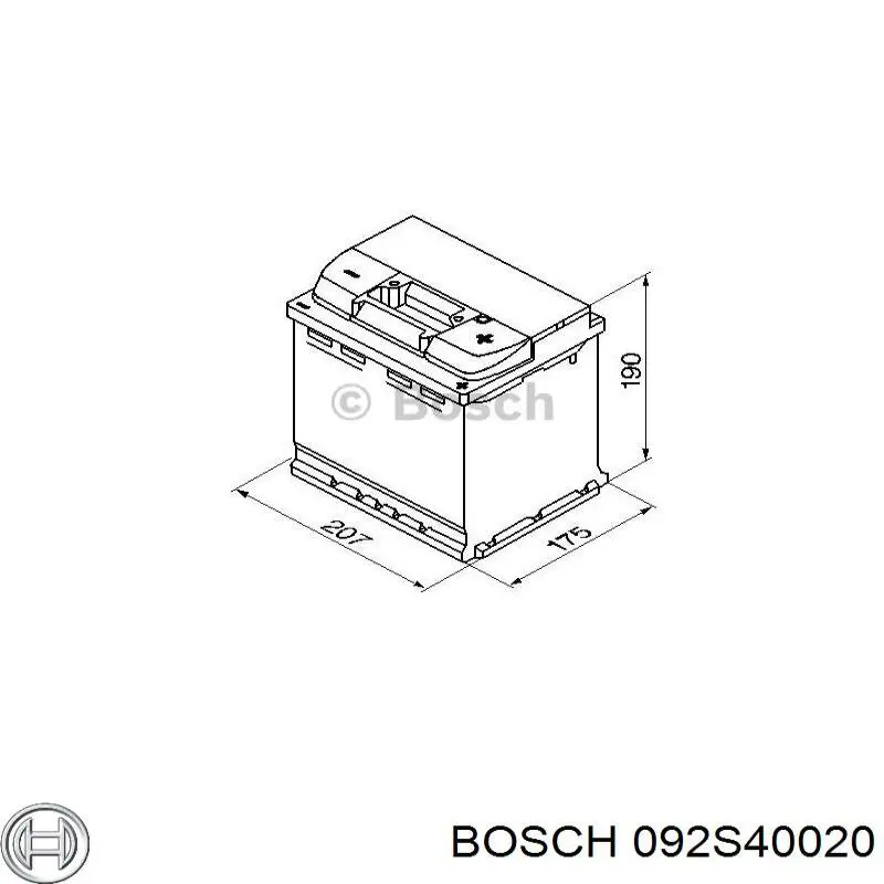 092S40020 Bosch Авто акумулятор