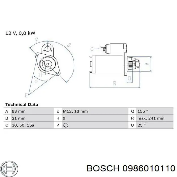 0001208056 Bosch стартер
