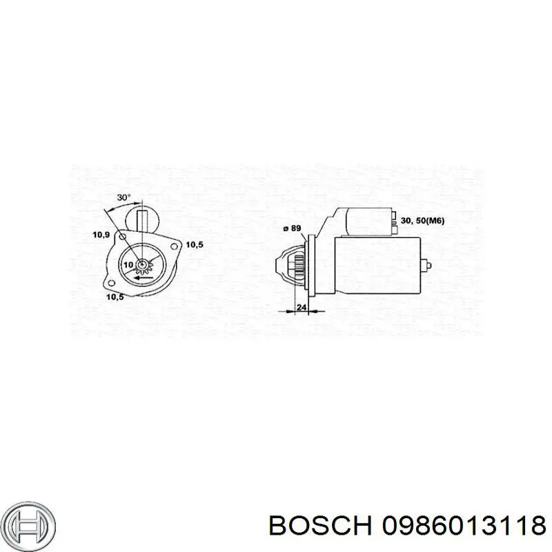 0986013118 Bosch стартер