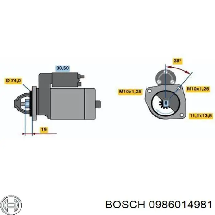 Стартер 0986014981 Bosch