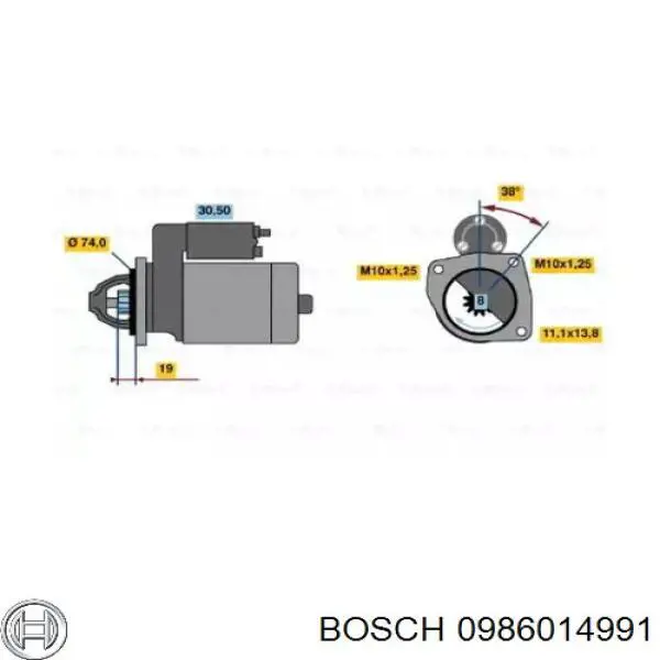 Купити 0986014991 Bosch Стартер