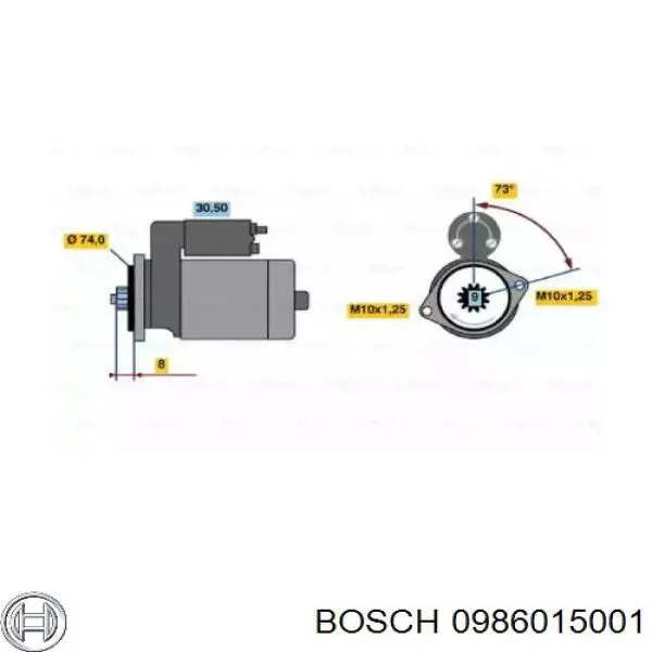 Стартер 0986015001 Bosch