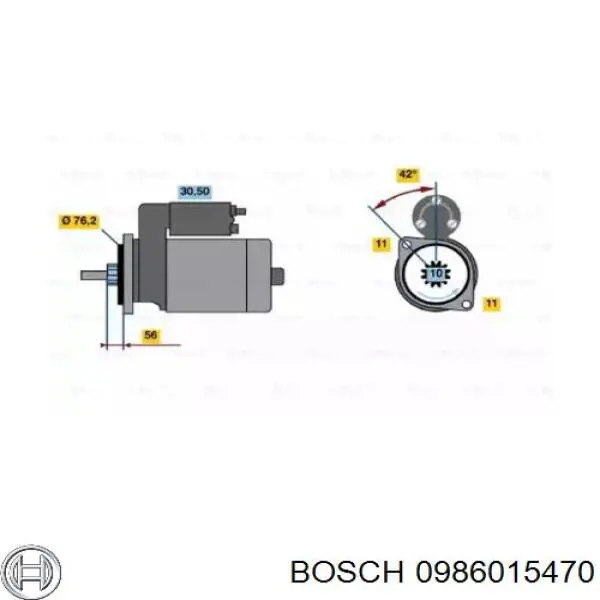 Стартер 0986015470 Bosch