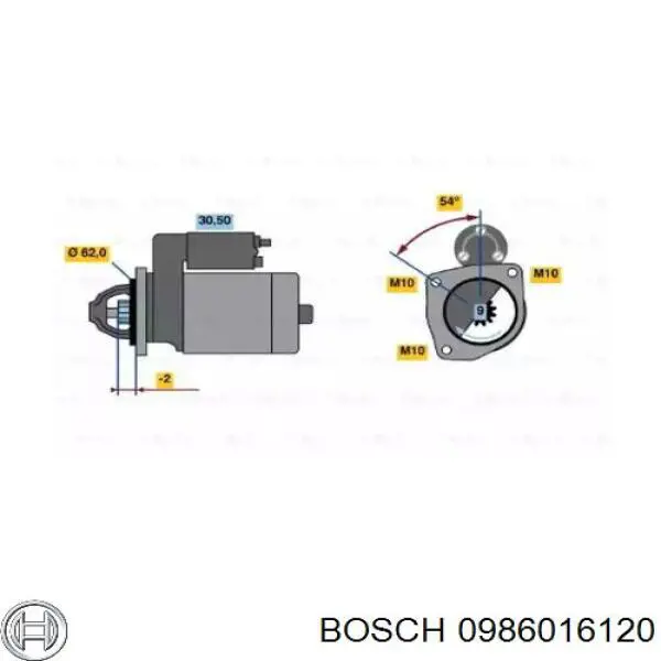 Купити 0986016120 Bosch Стартер