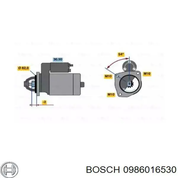 Купити 0986016530 Bosch Стартер