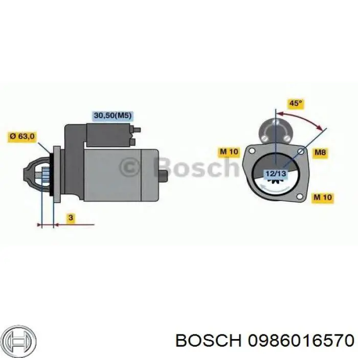 0986016570 Bosch стартер