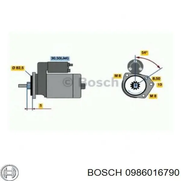 0986016790 Bosch стартер