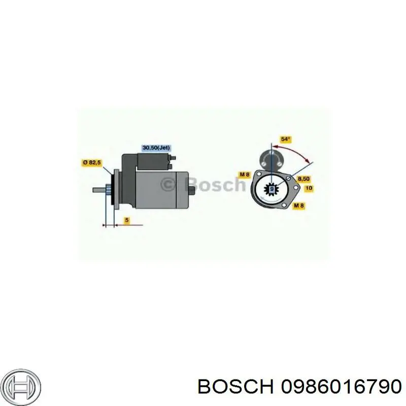 Стартер 0986016790 Bosch