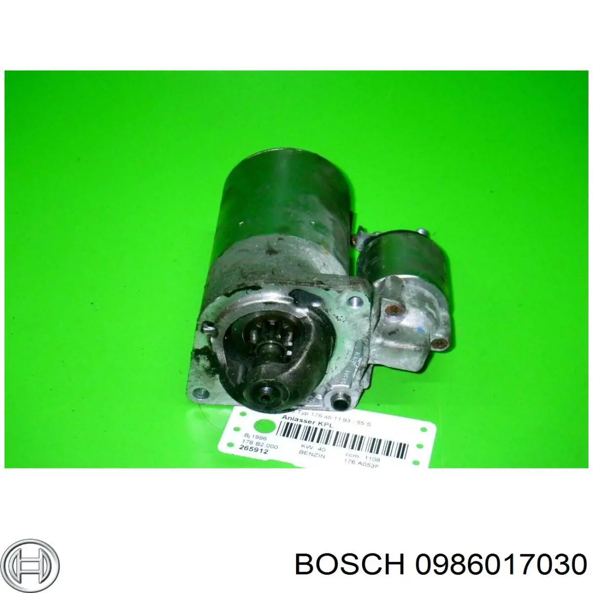 0986017030 Bosch стартер