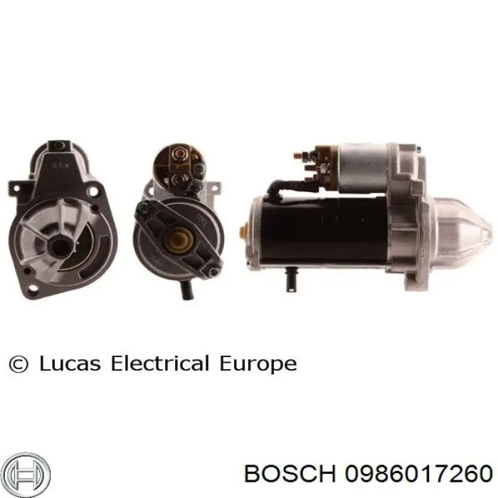 Стартер Bosch 0986017260 ціна, від 93.76 USD