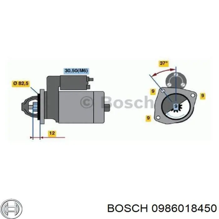 0986018450 Bosch стартер
