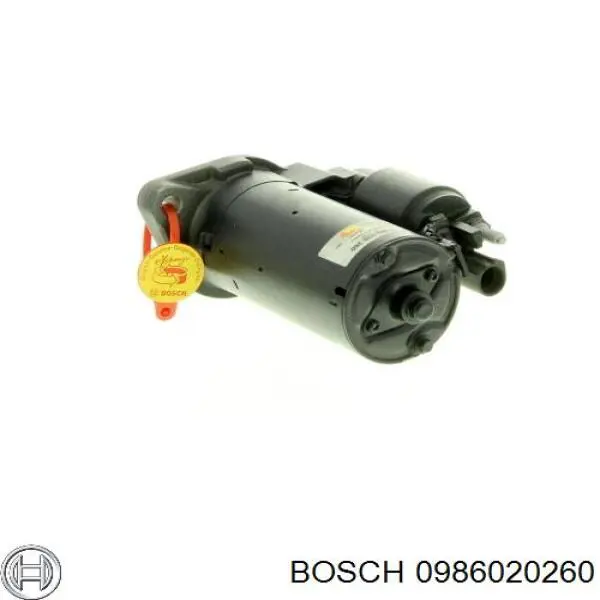 0986020260 Bosch Стартер (2,0 кВт, 12 В, D ведущей шестерни 62 мм)