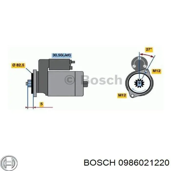 0 986 021 220 Bosch Стартер