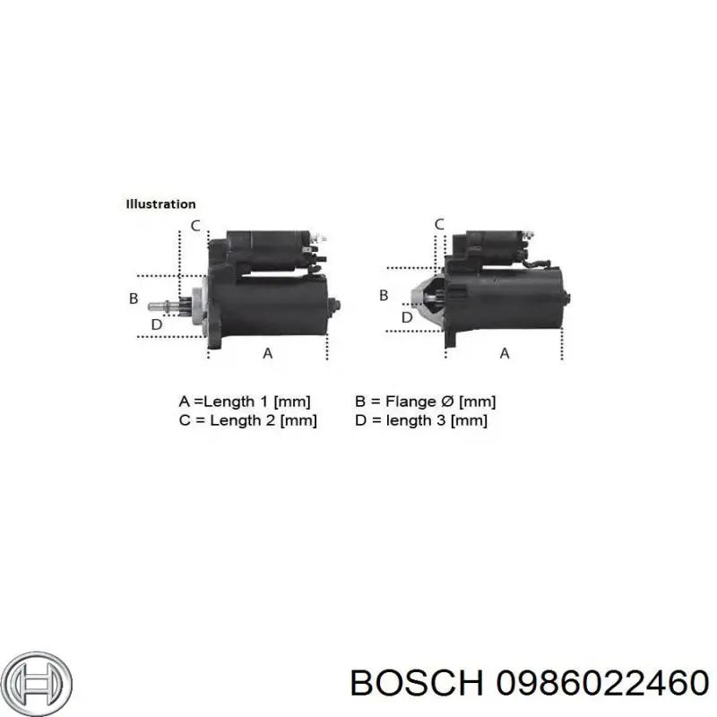 Стартер 0986022460 Bosch