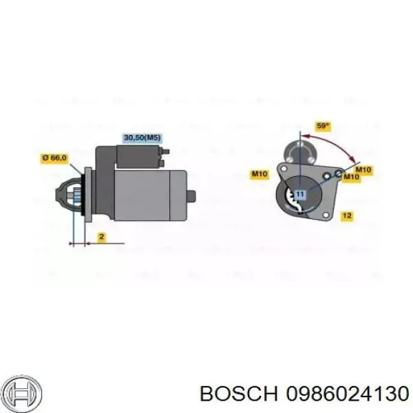 0986024130 Bosch Стартер двигуна