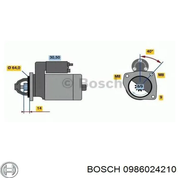 Стартер Bosch 0986024210 ціна, від 76.21 USD