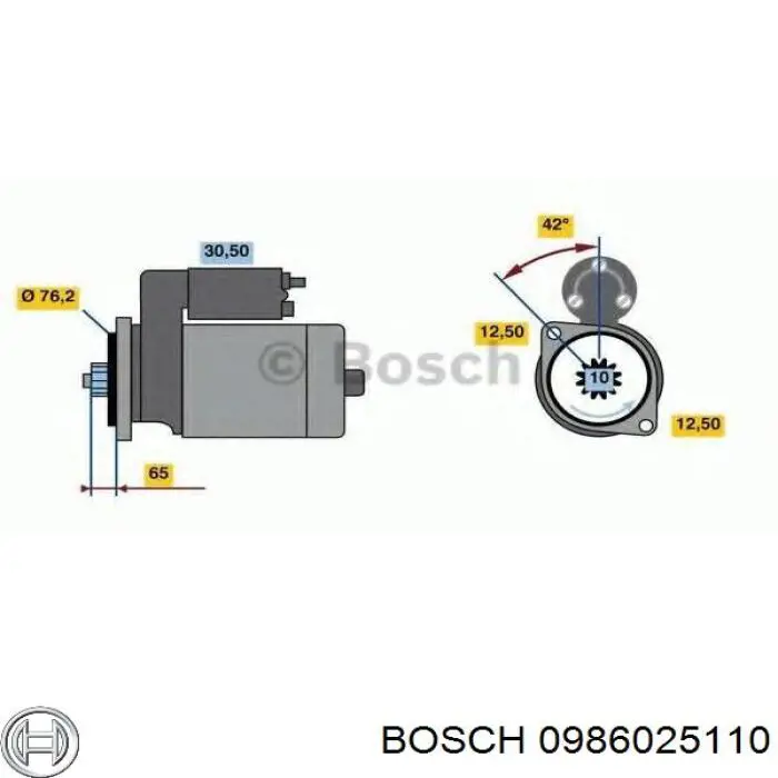 Купити 0986025110 Bosch Стартер