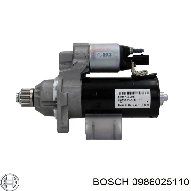 0986025110 Bosch стартер