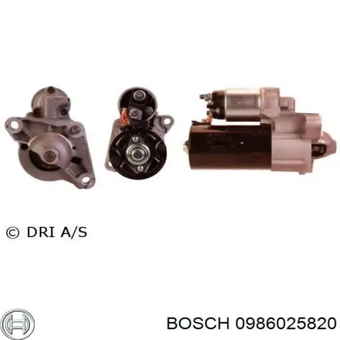 Стартер 0986025820 Bosch